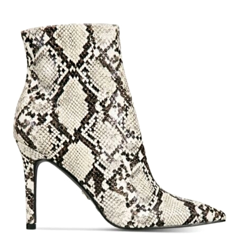 New w/Box Thalia Sodi Rylie Snake Embossed Side-Zip Pointy-Toe Ankle Dress Boots - Picture 1 of 7